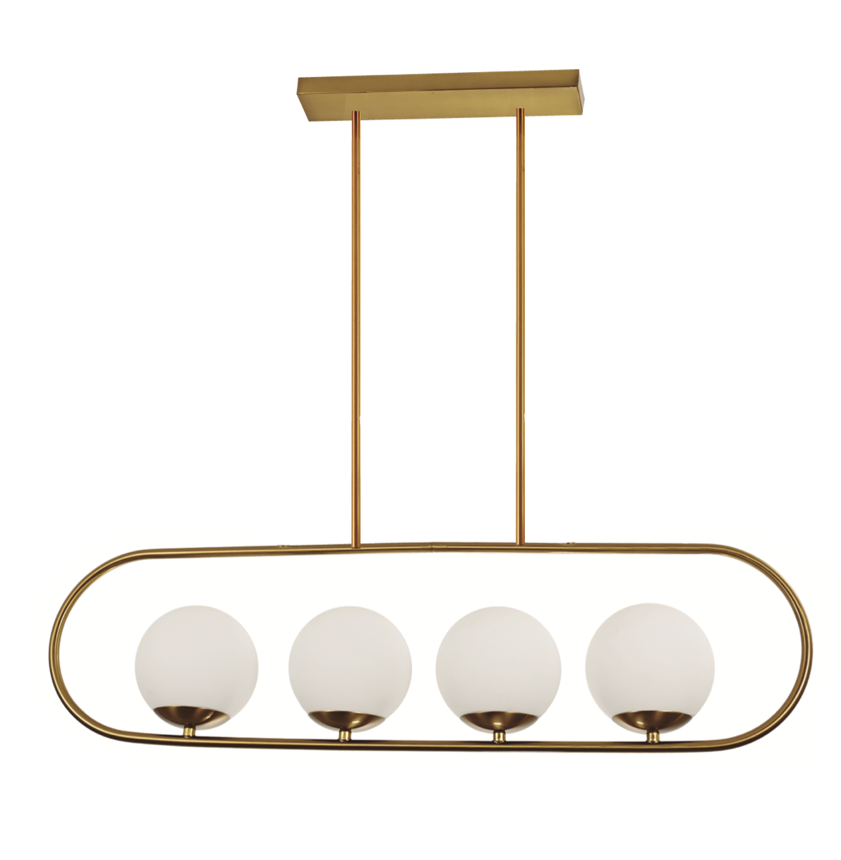 LÁMPARA DE 4 ESFERAS CRISTAL DORADA LU-CR-MILAN-D