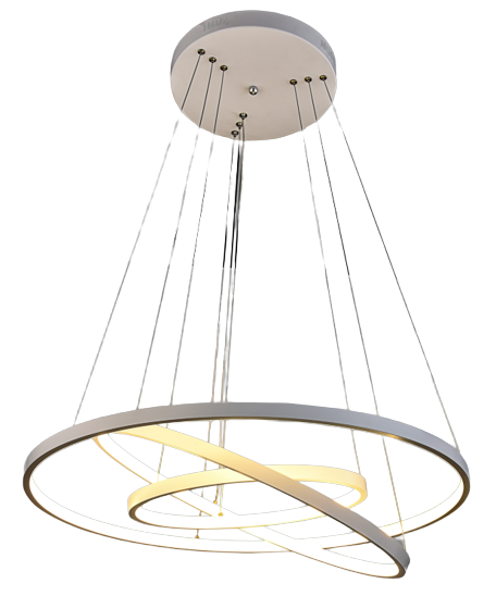 Lampara Candil Led Moderna 3 Aros Luz Neutra 4500k Colgante LU-MO-TRIPOLI-R-96w