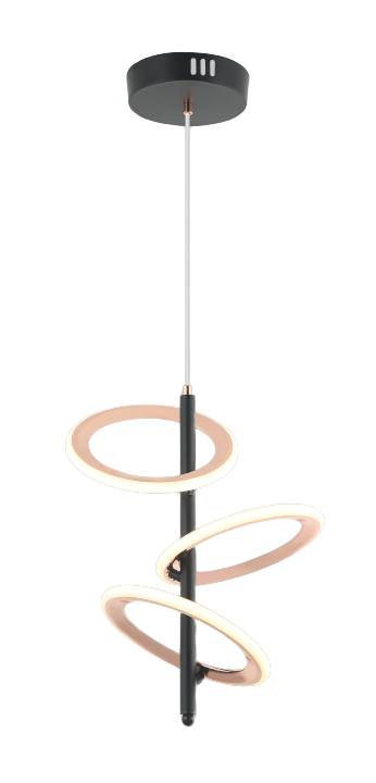 LÁMPARA MODERNA COLGANTE PARA BURÓ, MINIMALISTA NEGRO MATE