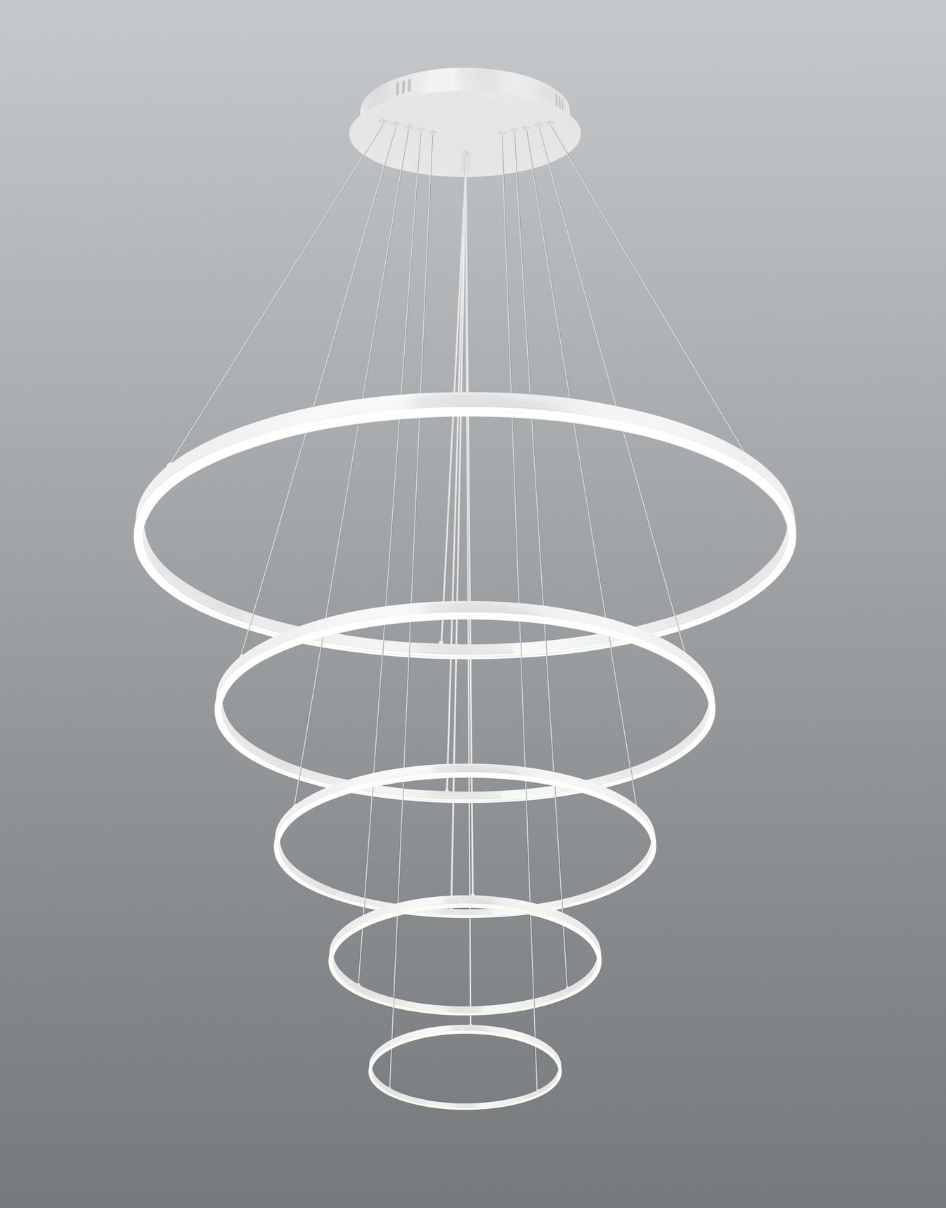 Lámpara Colgante colgante 5 AROS BLANCO CANDIL LU-MO-QUEEN-RC-B