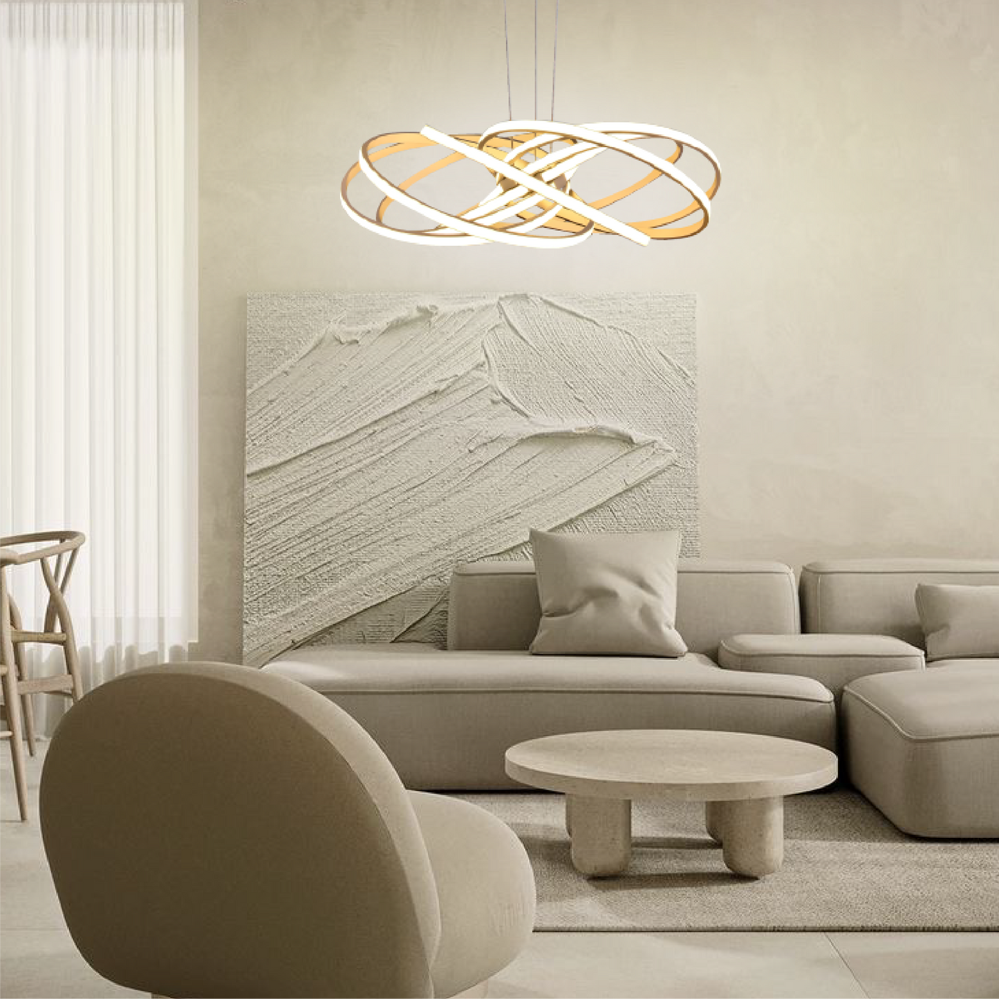 Lámpara LED Minimal Blanco 184 watts LU-MO-BARANASI-C- 184w