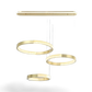 Lámpara Colgante Dorada Minimalista 3 Aros Luminosos LU-MO-IRIS-D